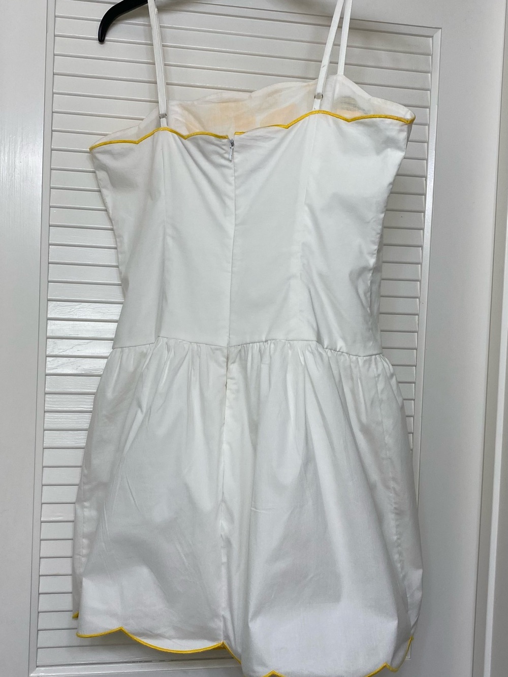 Corey Lynn Calter White Midi Dress with Yellow Lemon Embroidery - Picture 3 of 10